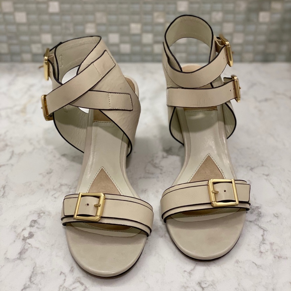 Isola Cream Block Heels